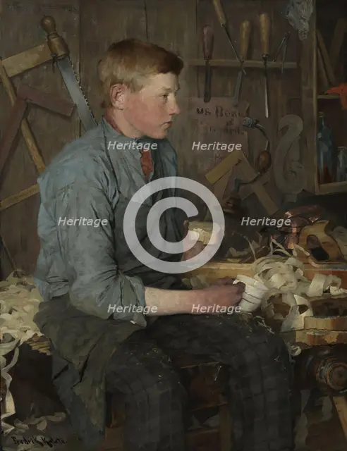 The young Carpenter, 1886. Creator: Fredrik Kolsto.