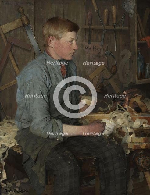 The young Carpenter, 1886. Creator: Fredrik Kolsto.