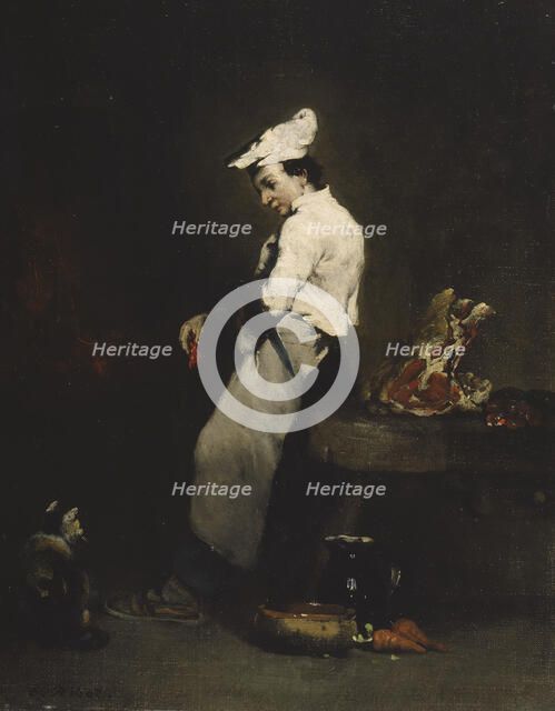 The Young Cook, 1855-1870. Creator: Theodule Ribot.