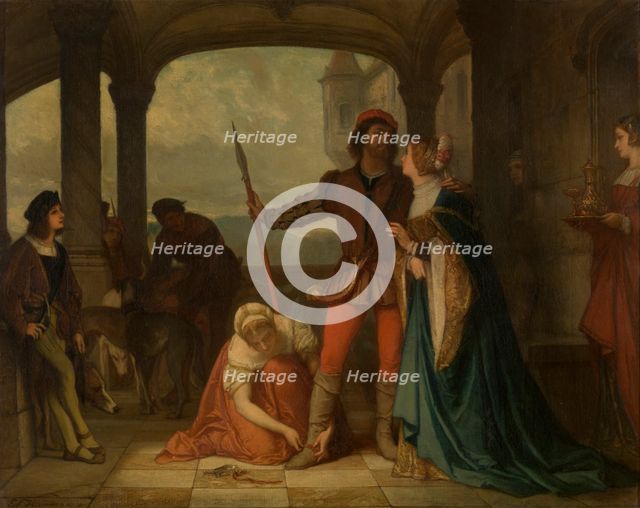 The Young François I of France Goes out Hunting, 1863. Creator: Edouard Jean Conrad Hamman.