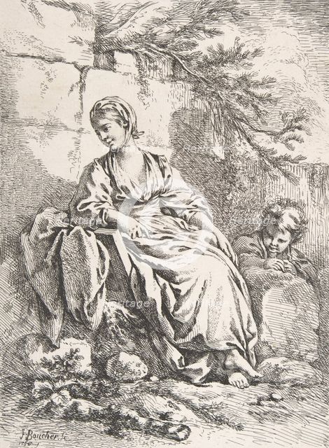 The Young Girl Resting, 1756. Creator: Francois Boucher.