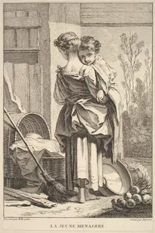 The Young Housekeeper, 1741-63. Creator: John Ingram