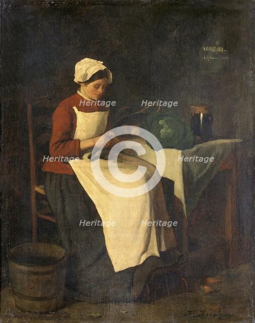 'The young housewife', c1855. Artist: Francois Bonvin