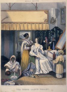 The Young Lady's Toilet 1842. Creators: Joseph Bouvier, William Tayler
