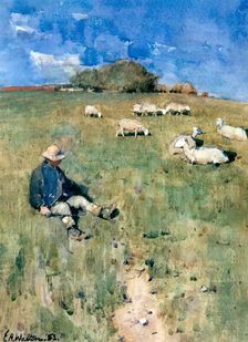 The Young Shepherd, 1883. Creator: Edward Arthur Walton