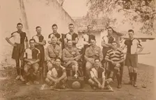 The Young Soldiers Football Team of the First Battalion, The Queen's Own Royal West Kent Regiment. P