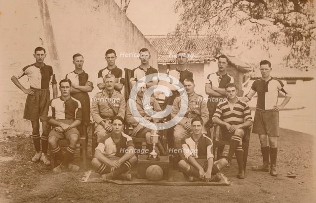 The Young Soldiers Football Team of the First Battalion, The Queen's Own Royal West Kent Regiment. P Artist: Unknown