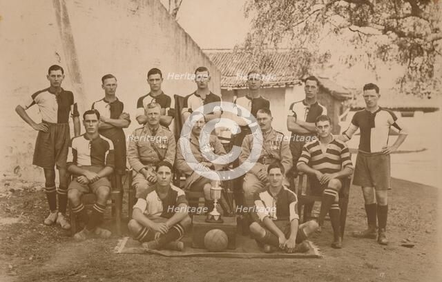 The Young Soldiers Football Team of the First Battalion, The Queen's Own Royal West Kent Regiment. P Artist: Unknown