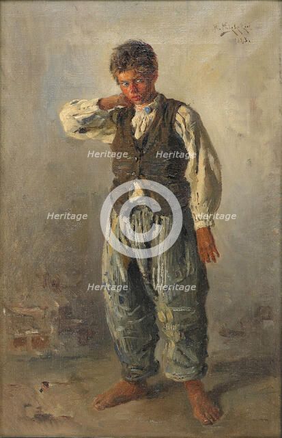 The Young Urchin, 1883. Artist: Makovsky, Vladimir Yegorovich (1846-1920)