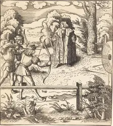 The Young White King at the Butts, 1514/1516. Creator: Leonhard Beck