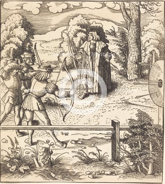 The Young White King at the Butts, 1514/1516. Creator: Leonhard Beck.