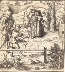 The Young White King at the Butts, 1514/1516. Creator: Leonhard Beck