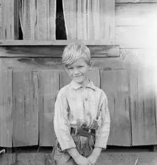 The youngest Arnold boy who also works at land clearing, Michigan Hill, Western Washington, 1939. Creator: Dorothea Lange