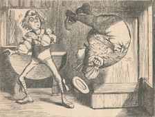 The youth and the sage. The sage doing a somersault 1889. Artist: John Tenniel