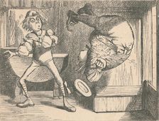 The youth and the sage. The sage doing a somersault 1889. Artist: John Tenniel