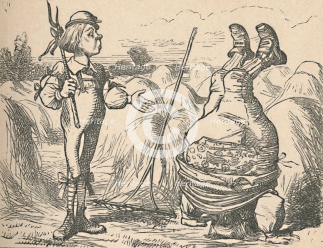 'The youth talking to this father, who is doing a handstand', 1889. Artist: John Tenniel.