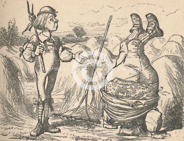 'The youth talking to this father, who is doing a handstand', 1889. Artist: John Tenniel.