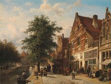 The Zuiderhavendijk, Enkhuizen, 1868. Creator: Cornelis Springer