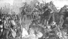 The Zulu War, 1879: Men of H.M.S. Shah inside the Laager at Ginghilovo (1901). Creator: Unknown