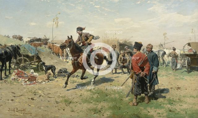 The Zaporozhian Cossacks. Artist: Brandt, Jozef (1841-1915)