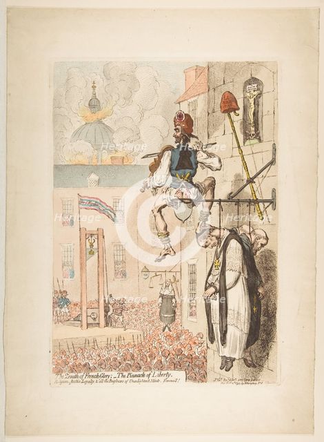 The Zenith of French Glory; - the Pinnacle of Liberty, February 12, 1793. Creator: James Gillray.