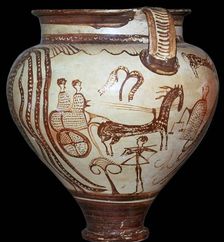 The Zeus Krater of Zeus holding the scales of destiny, 15th century