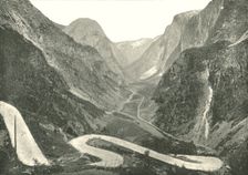 The Zig-Zag road and Waterfalls, Stalheim, Norway, 1895. Creator: Poulton & Co