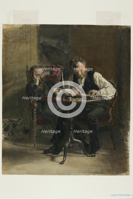 The Zither Player, 1876. Creator: Thomas Eakins.