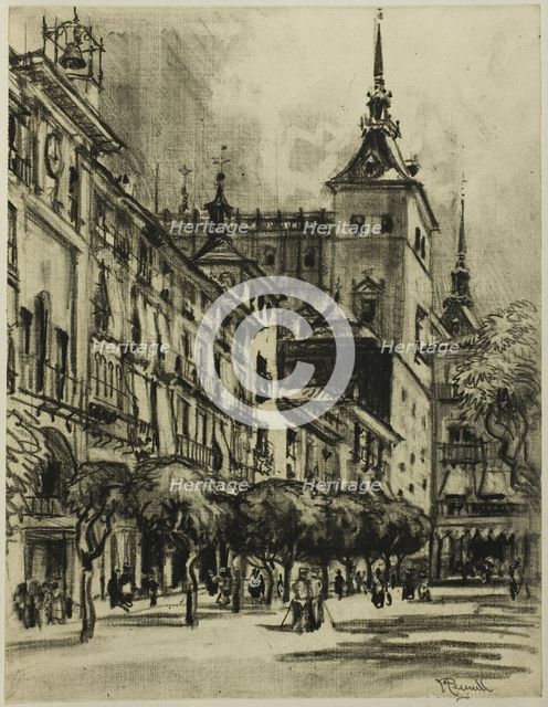 The Zocodover, Toledo, c. 1903. Creator: Joseph J Pennell.