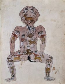 The zodiac man, (between 1800 and 1899?). Creator: Unknown