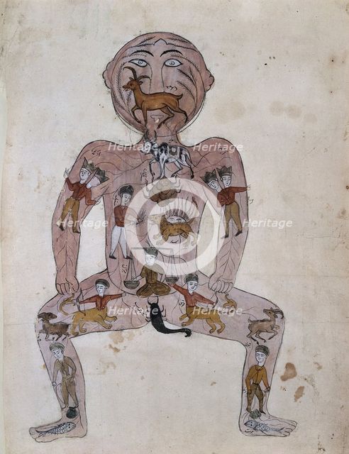 The zodiac man, (between 1800 and 1899?). Creator: Unknown.