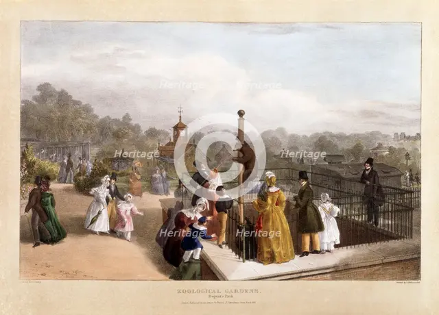 The Zoological Gardens at Regent's Park, London, 1835.  Creator: Charles Joseph Hullmandel.