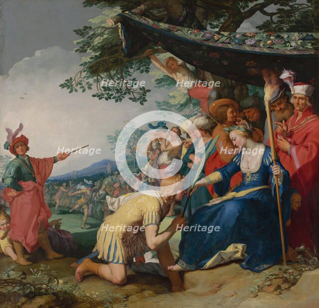 Theagenes Receiving the Palm of Honour from Chariclea, 1626. Creator: Bloemaert, Abraham (1566-1651).
