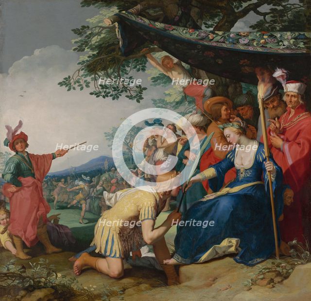 Theagenes Receiving the Palm of Honour from Chariclea. Creator: Abraham Bloemaert.