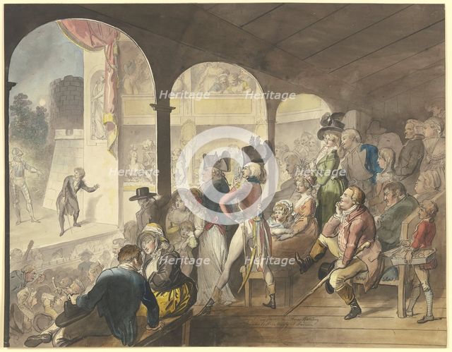 Theater audience at a performance of Hamlet, c1781-1788. Creator: Johann Heinrich Ramberg.