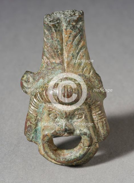 Theater Mask Figurine, Greco-Roman Period (200 B.C.-A.D. 395 ). Creator: Unknown.