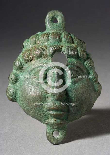 Theater Mask Figurine, Probably Roman Period (100-395 CE) or later. Creator: Unknown.