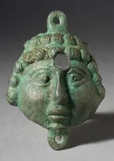 Theater Mask Figurine, Probably Roman Period (100-395 CE) or later. Creator: Unknown
