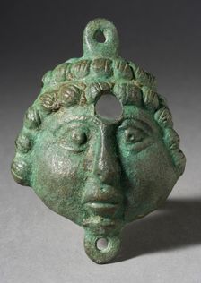 Theater Mask Figurine, Probably Roman Period (100-395 CE) or later. Creator: Unknown