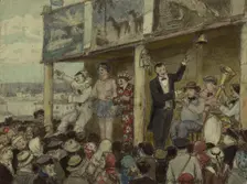 Theater of Wandering Artists near the Moscow Gates, 1904. Creator: Boris Vasilievich Smirnov