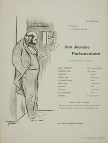 Theater Program for Une Journee Parlementaire, 1893–94. Creator: Jean Louis Forain