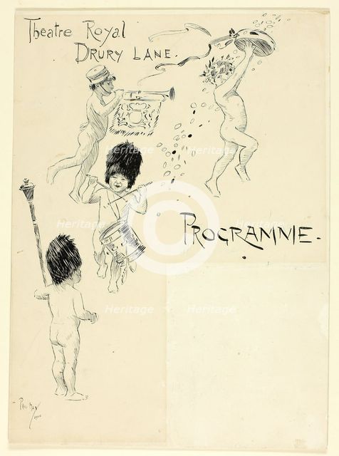 Theatre Toyal Drury Lane Programme, 1900. Creator: Philip William May.