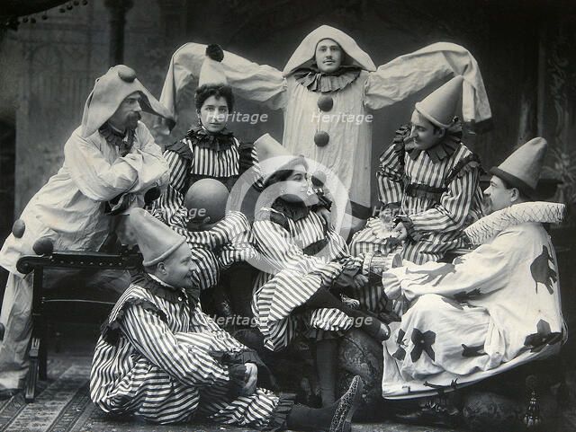 Theatre troupe, 1900s.  Artist: Pyotr Petrovich Pavlov