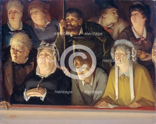Theatre audience, 1840-1886.  Creator: Hippolyte Michaud.