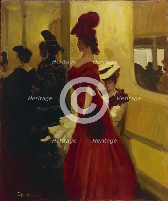 Theatre Box (Spectatress), 1906. Artist: Minartz, Antoine Guillaume (Tony) (1870-1944)