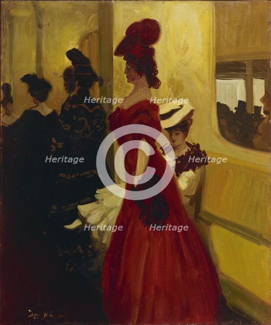 Theatre Box (Spectatress), 1906. Artist: Minartz, Antoine Guillaume (Tony) (1870-1944)