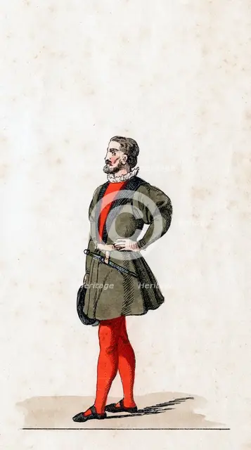 Theatre costume design for Shakespeare's play, Henry VIII, 19th century. Artist: Unknown