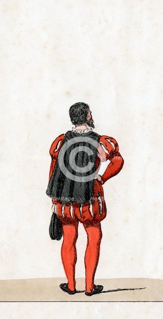 Theatre costume design for Shakespeare's play, Henry VIII, 19th century. Artist: Unknown