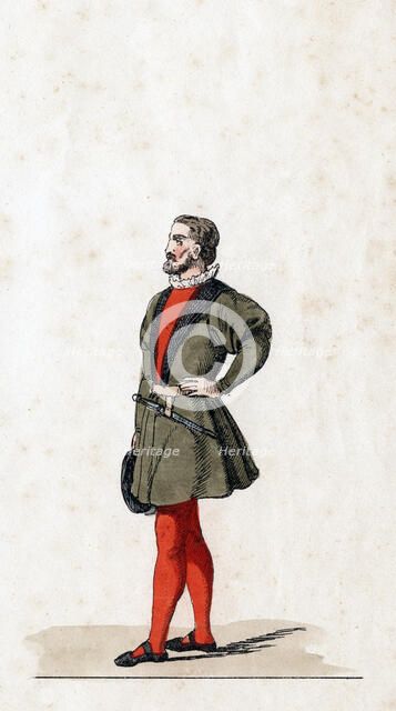 Theatre costume design for Shakespeare's play, Henry VIII, 19th century. Artist: Unknown