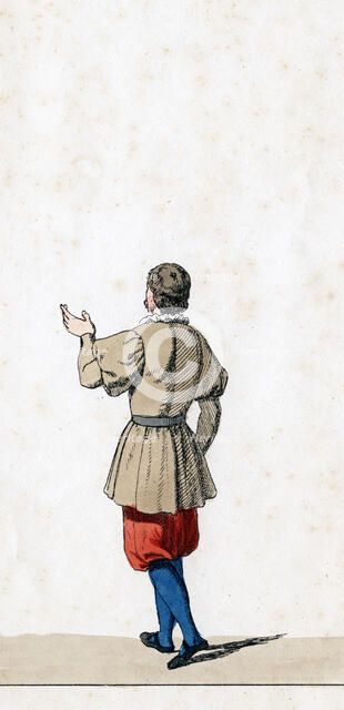 Theatre costume design for Shakespeare's play, Henry VIII, 19th century. Artist: Unknown